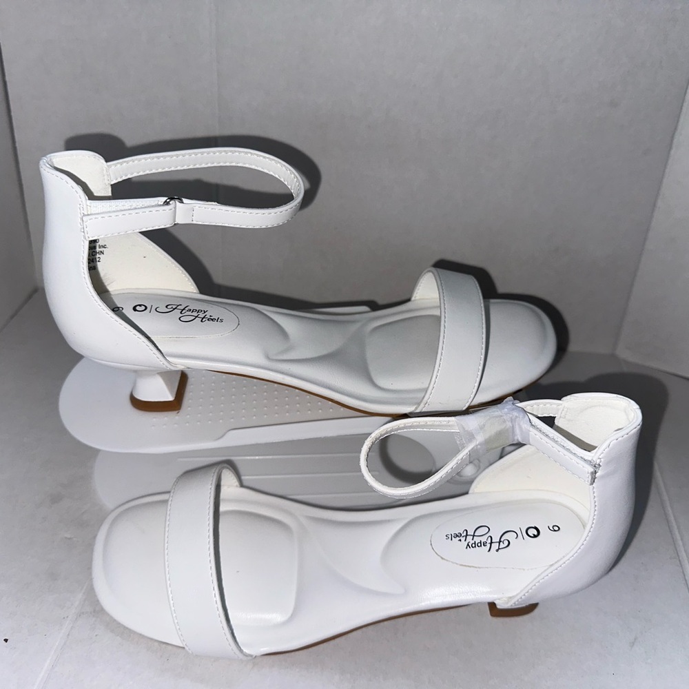 PatPat Chic White Ankle Strap Heels